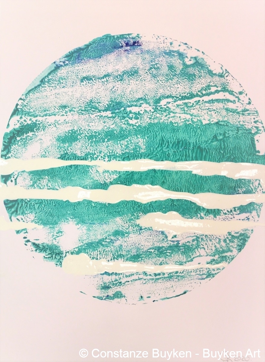 Galaxien : M97.w.II 2020, Acryl auf Papier, DIN-A2.