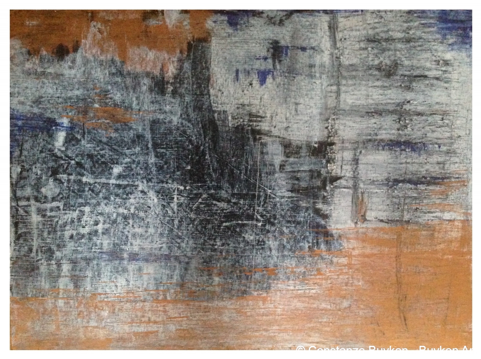 Atmosphären : Dämmerung 2018, Acryl auf Karton, 50x60 cm.