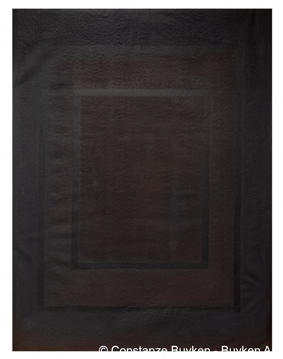 Polychrom : schwarz (I) 2020, Acryl auf Leinwand, 160x120 cm.