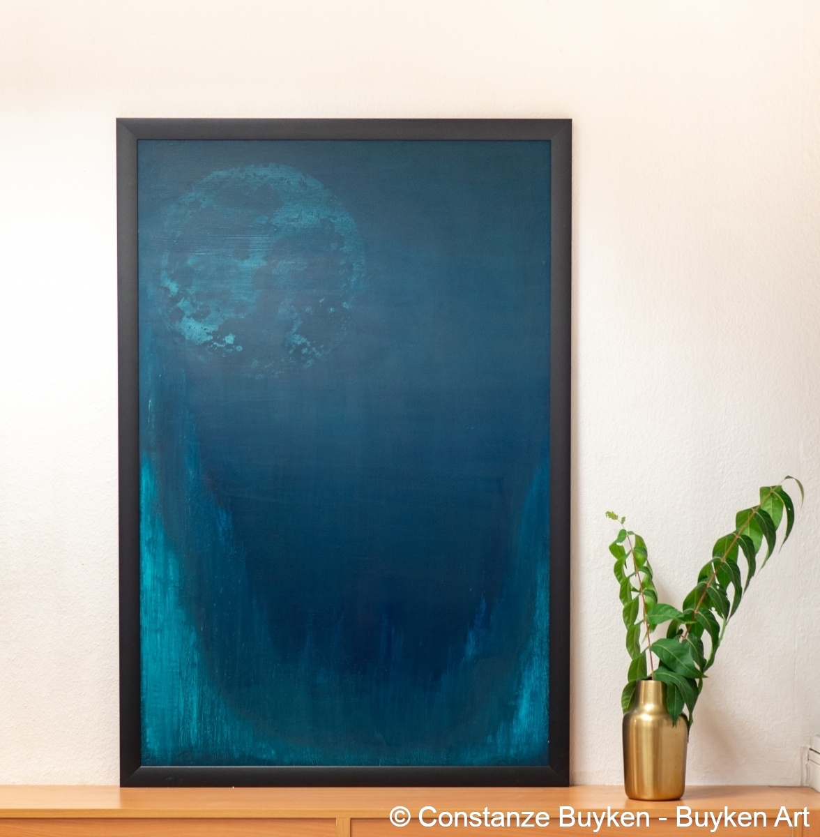 Arktis : Tiefen 2020, Acryl und lose Farbpigmente auf Holzwerkstoff, 120x80 cm.