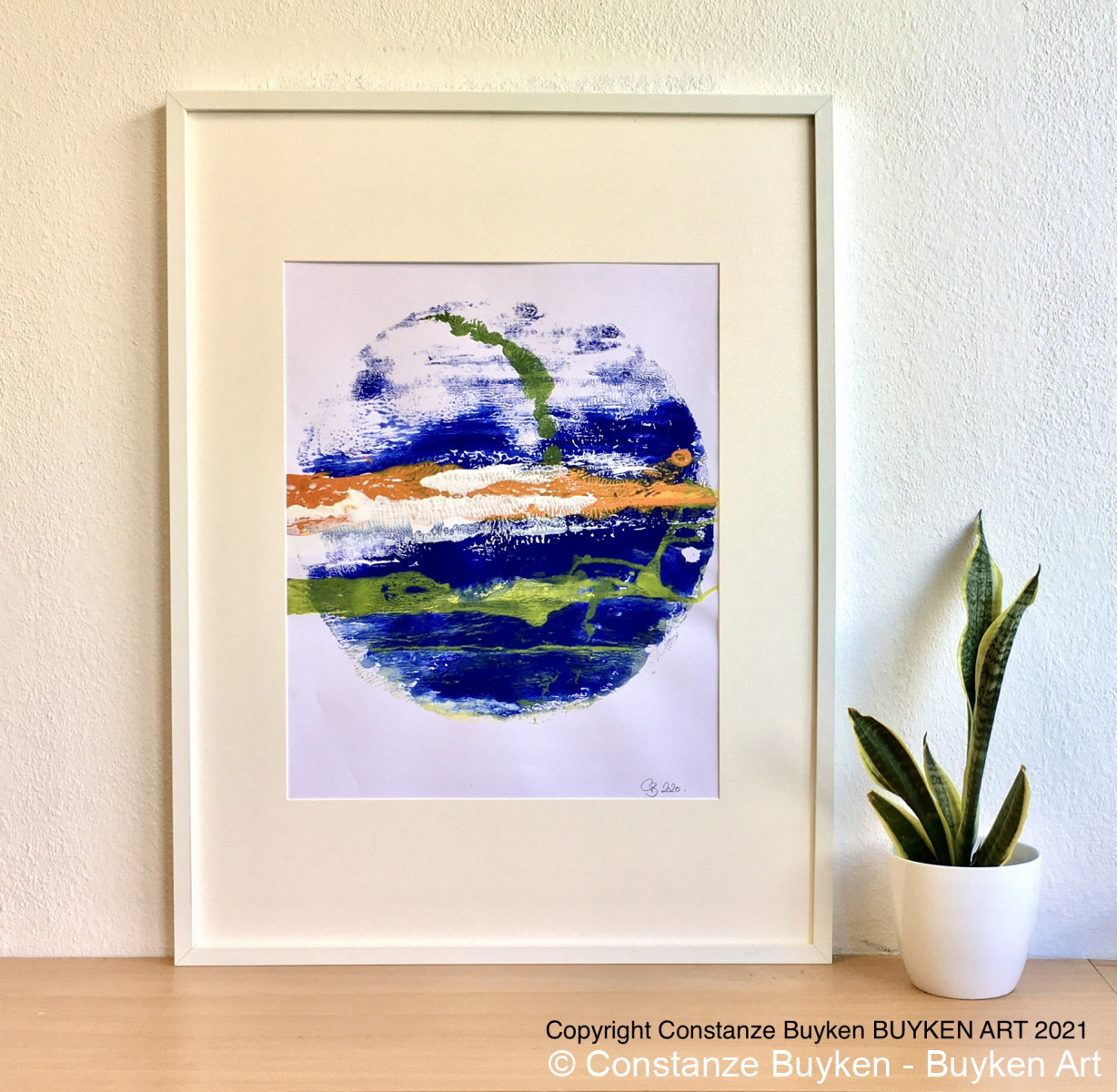 Galaxien : Ringnebel 2020, Acryl auf Papier, DIN-A2.