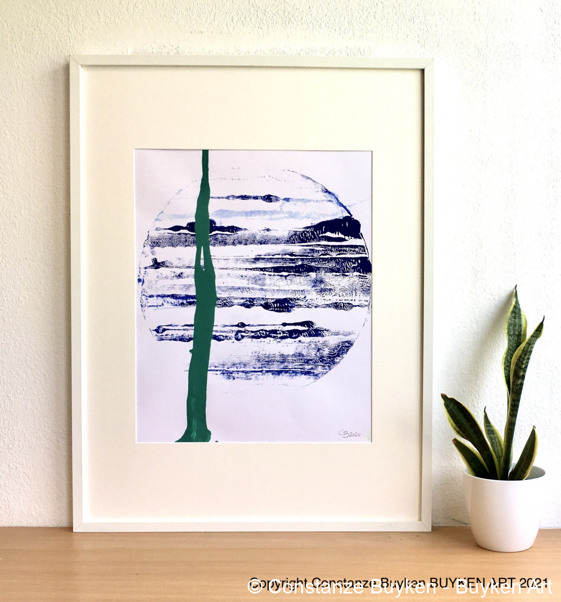 Galaxien : M97.t.II 2020, Acryl auf Papier, DIN-A2.