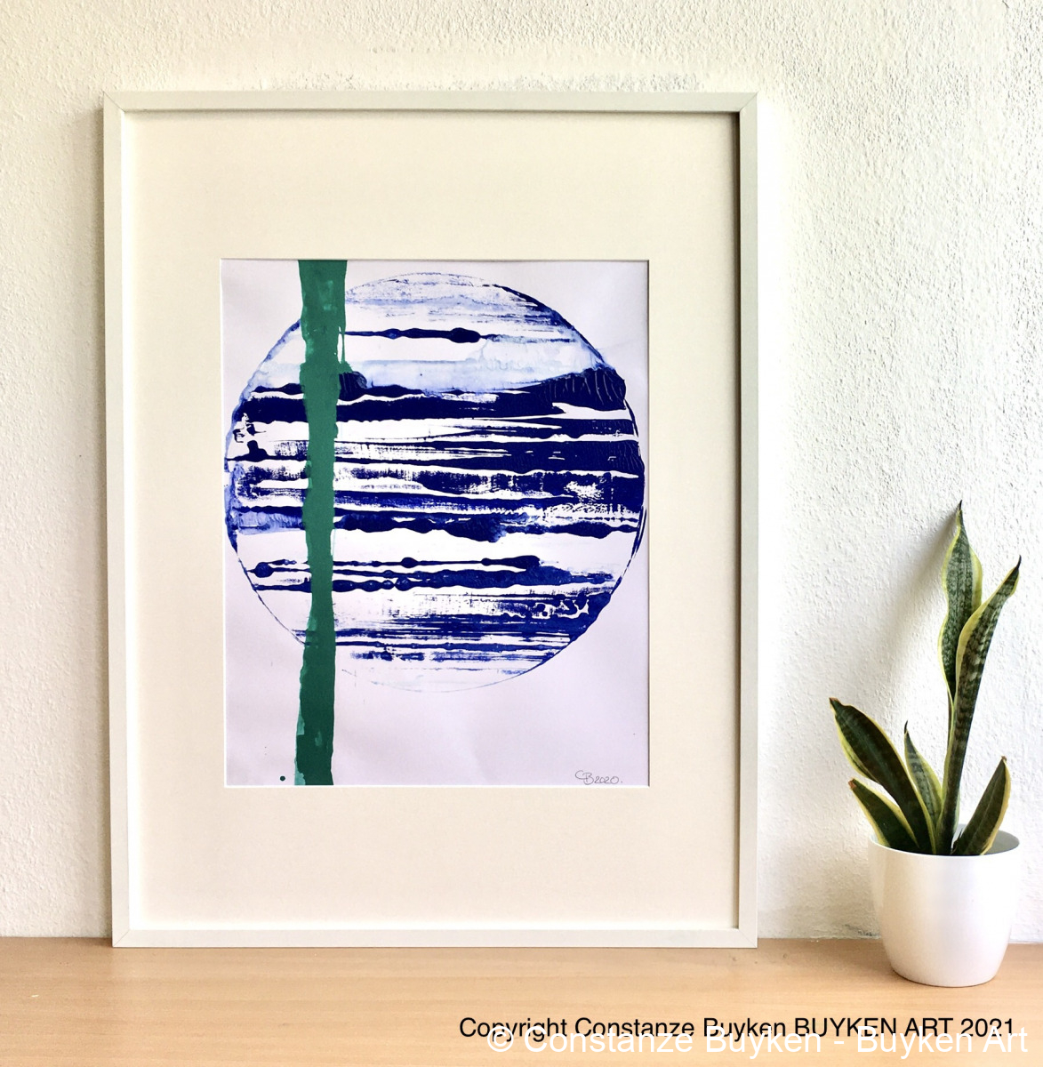 Galaxien : M97.t.I 2020, Acryl auf Papier, DIN-A2.