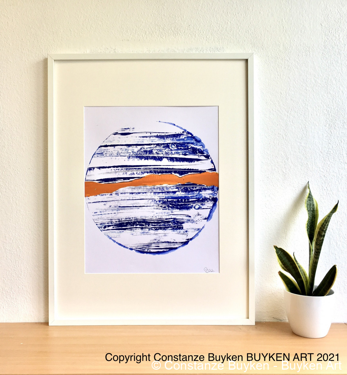 Galaxien : M97.o.I 2020, Acryl auf Papier, DIN-A2.