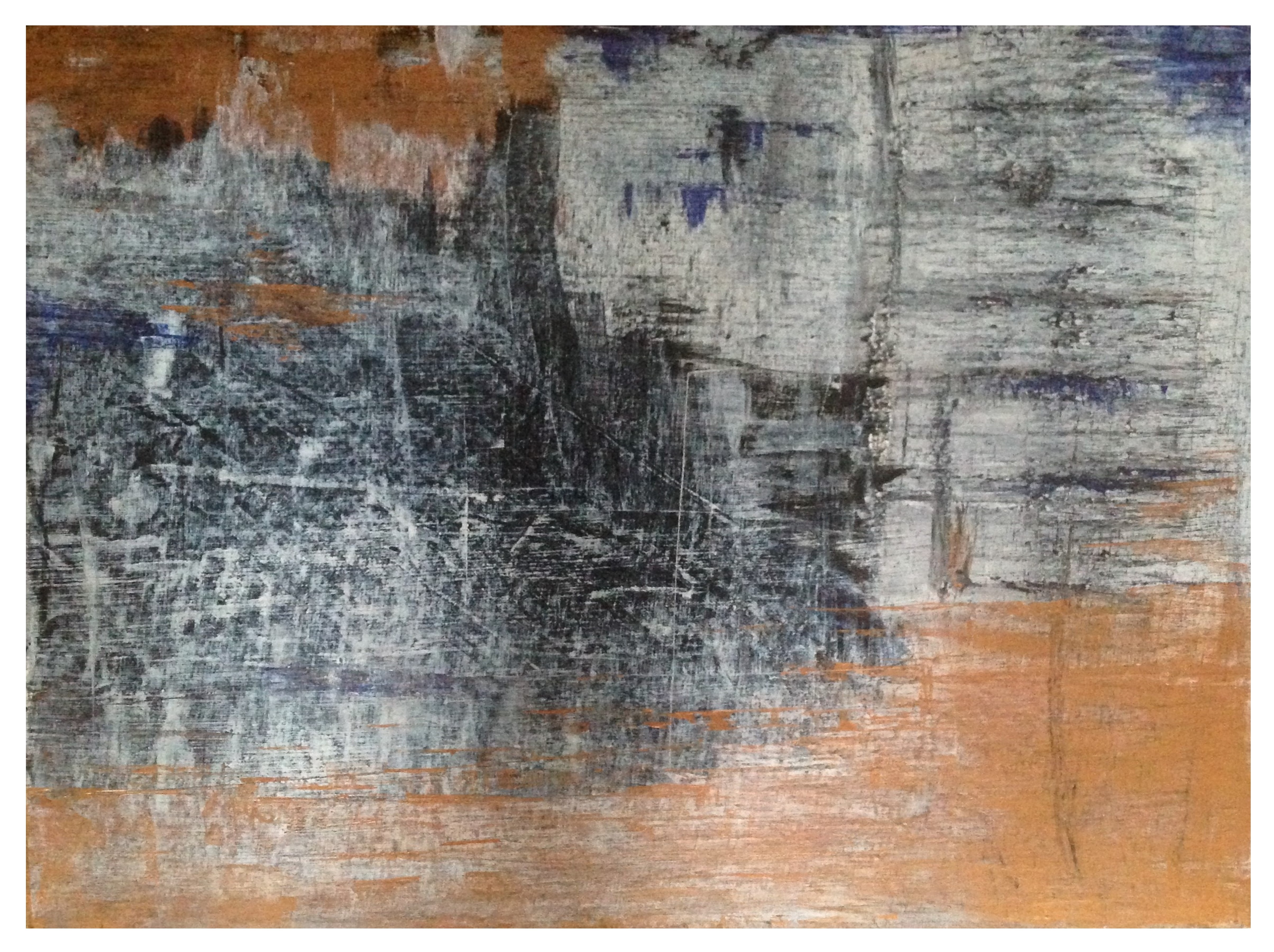 Atmosphären : Dämmerung 2018, Acryl auf Karton, 50x60 cm.