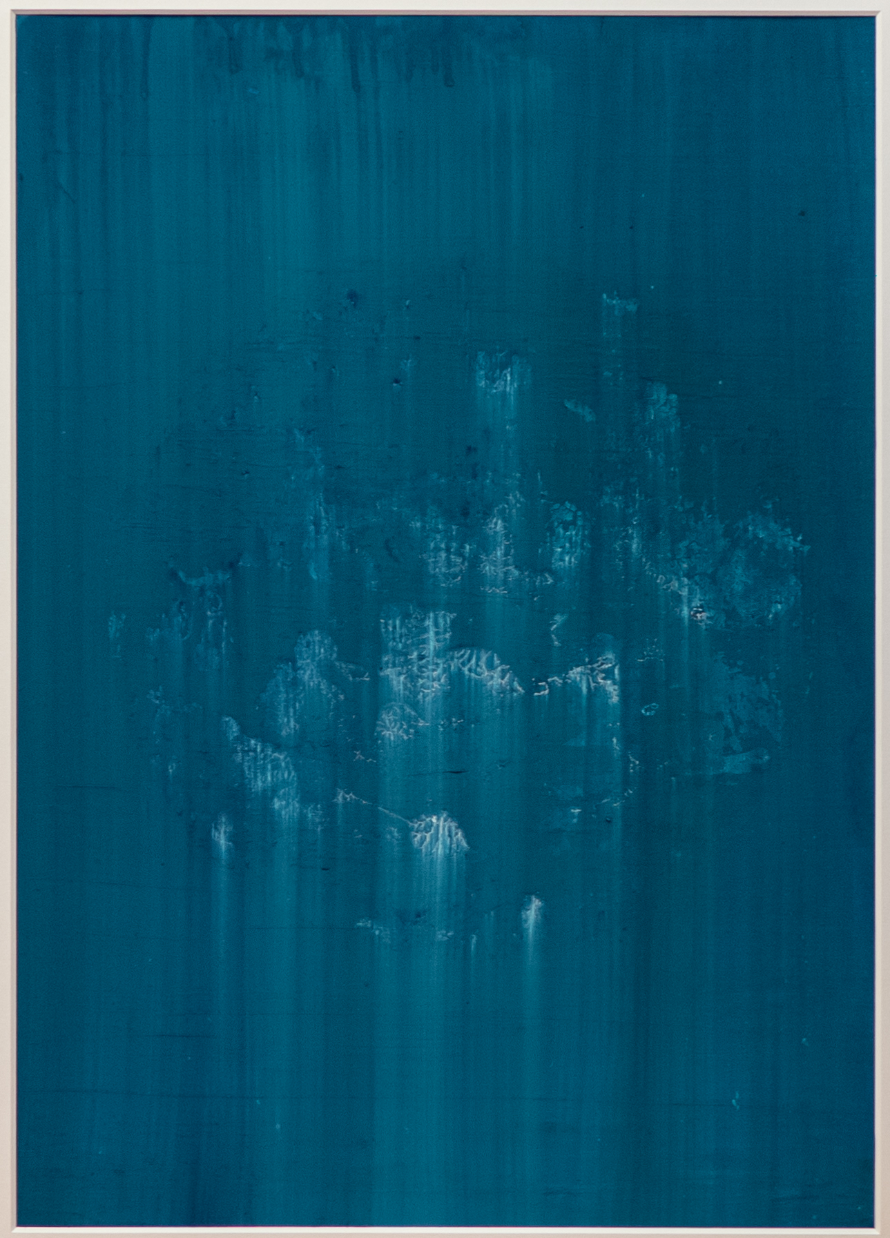 Tiefsee : Nereus 2020, Acryl und lose Farbpigmente auf Karton, 70x50 cm.