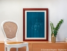 Tiefsee : Nereus 2020, Acryl und lose Farbpigmente auf Karton, 70x50 cm.