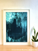 Tiefsee: Höhlen 2021, Acryl und lose Farbpigmente auf Gewebekarton, 70x50 cm.