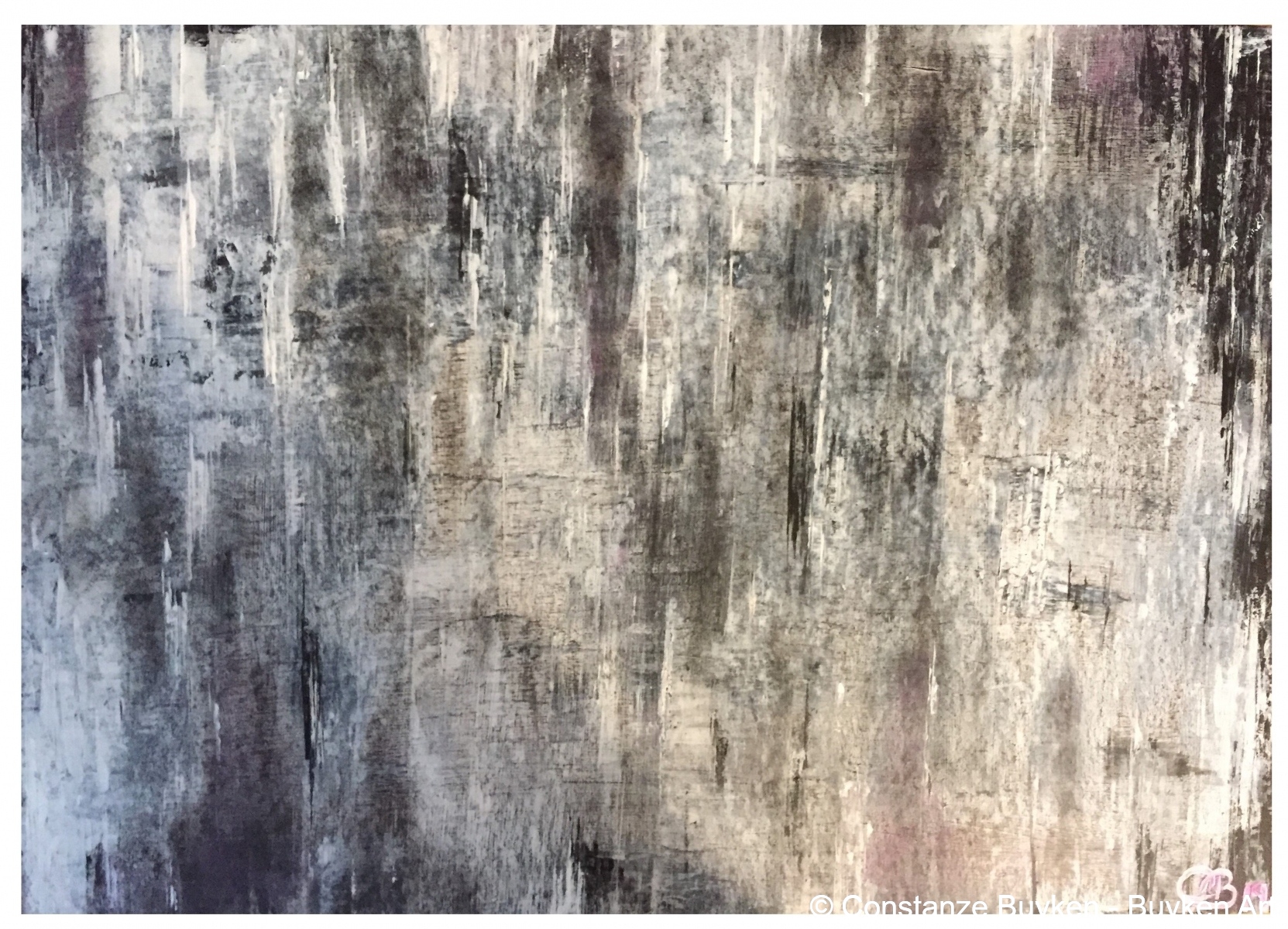Atmosphären : Nebel 2019, Acryl auf Karton, 50x70 cm.