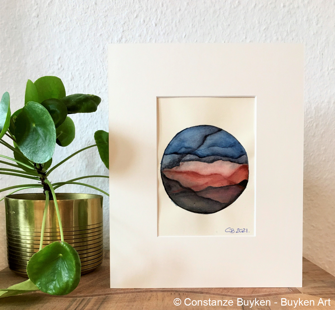 Gefährtin 2021, Aquarell auf Papier, DIN-A5.