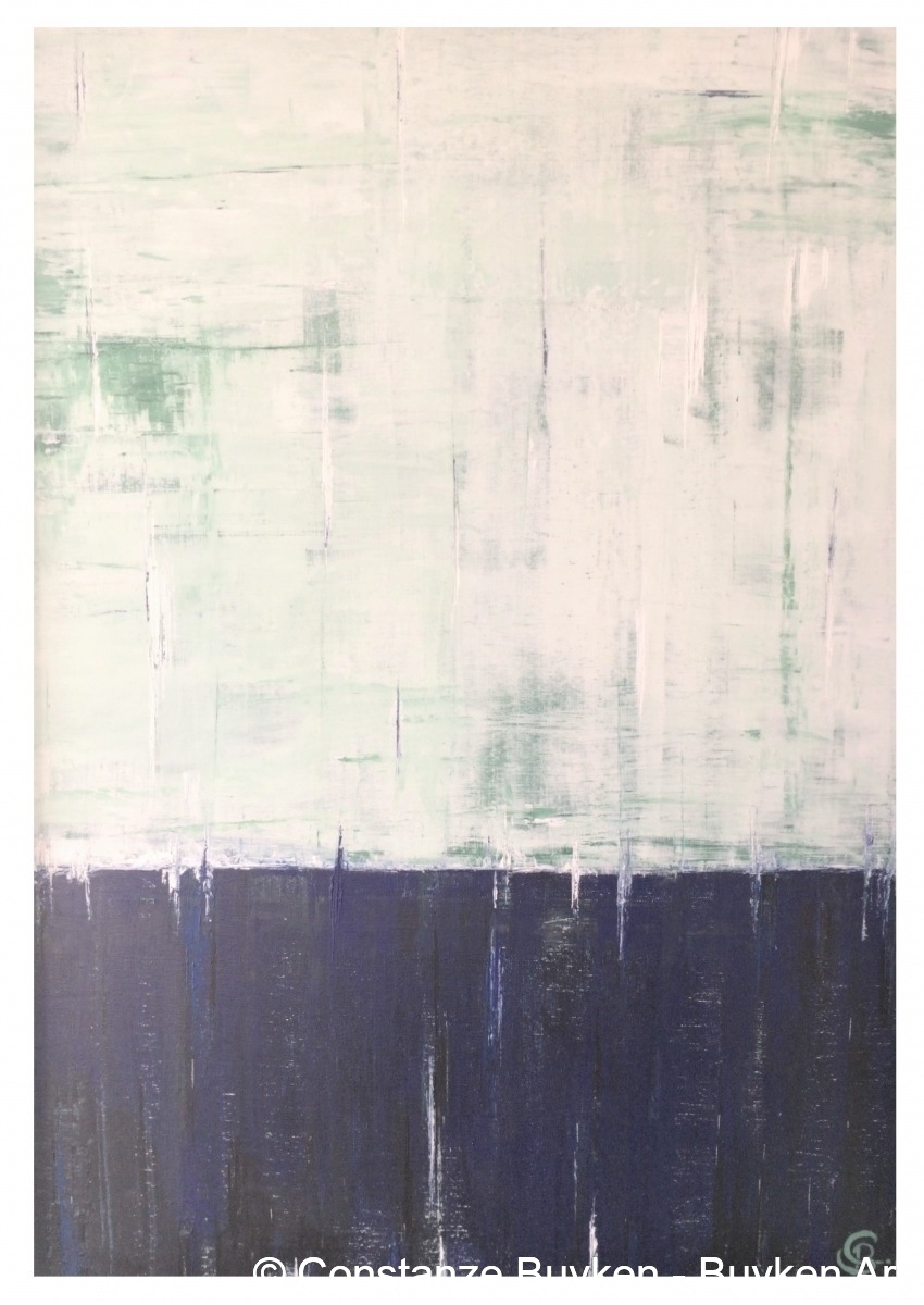 Atmosphären : Frühlingstau 2019, Acryl auf Karton, 80x60 cm.