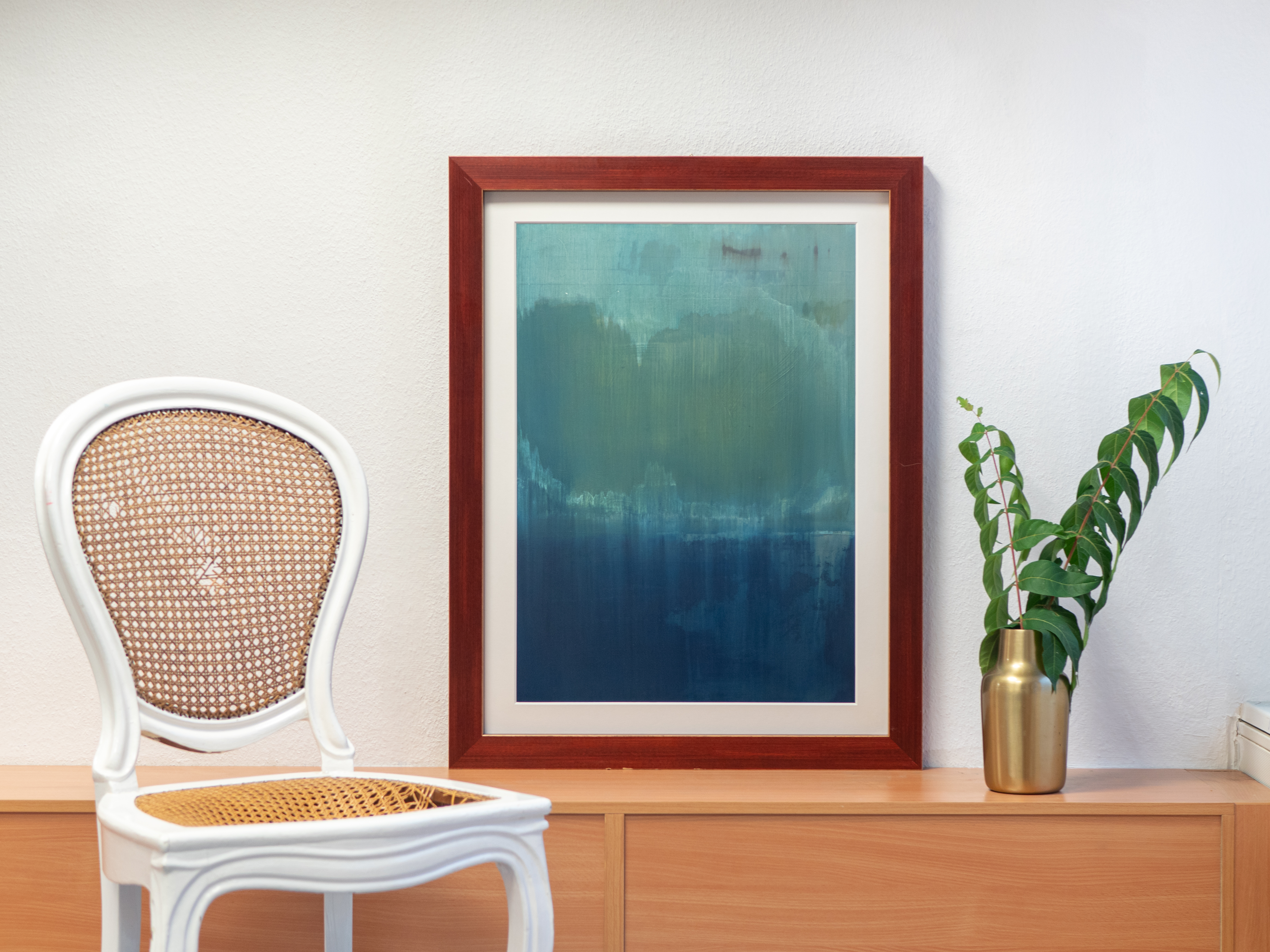 Arktis : Eisregen 2020, Acryl und lose Farbpigmente auf Karton, 70x50 cm.