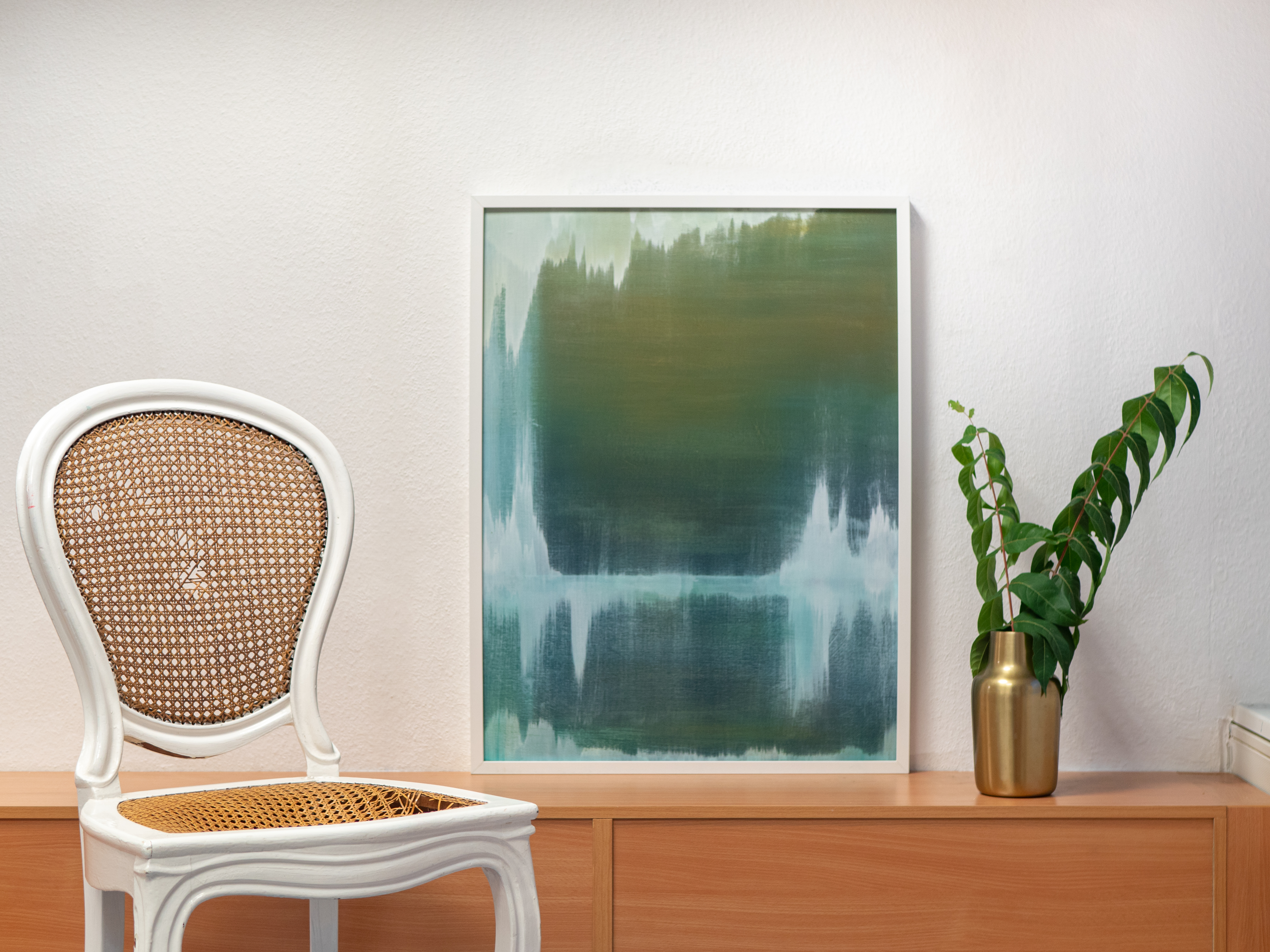 Arktis : Ferner 2020, Acryl und lose Farbpigmente auf Karton, 80x60 cm.