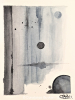 Kreise in blau (III) 2021, Aquarell auf Karton,  DIN-A4.