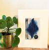 Form in blau 2021, Aquarell auf Papier, DIN-A5.