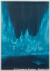 Arktis : Aurora 2020, Acryl und lose Farbpigmente auf Karton, 70x50 cm.