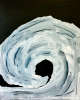 Arktis: Eismeer 2021, Acryl und lose Farbpigmente auf Leinwand, 100x80 cm.