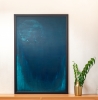 Arktis : Tiefen 2020, Acryl und lose Farbpigmente auf Holzwerkstoff, 120x80 cm.